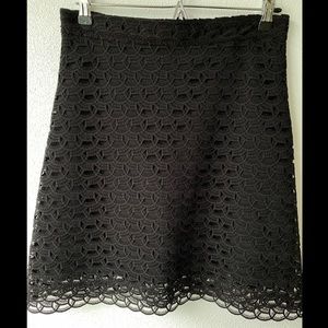 Sandro Paris Black Lace Skirt